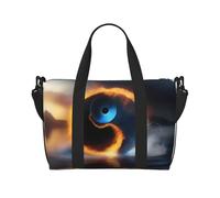 Poezjzw Water and Fire Tai Chi Reisetasche, Wochenend-Tragetasche, für Damen, Krankenhaus-Tasche für Arbeit und Lieferung über Nacht, Gepäcktasche, Schwarz, Einheitsgröße, Schwarz, One Size
