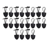 POFET 10 Sätze Horn PU Leder Kippknopfverschlüsse für Mantel Jacke Duffle DIY Handmade Craft - Schwarz, Kleidungsersatzbutton Harz-Knopf Nähtaste,16x4cm