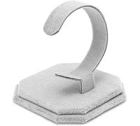 POFET 2 Stück Velvet C Type Design Schmuck Armband Armreif Uhr Display Rack Standhalter Neues Geschenk - Grau