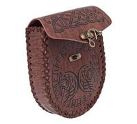 POFET Wikinger-Beutel, Gürteltasche aus Leder, Mid-Century-Vintage-Gürteltasche, Münzgeldbörse für Theateraufführungen, Cosplay
