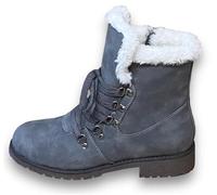 Pogolino Damen Stiefeletten Boots warm gefüttert Schnürstiefeletten Outdoor Winter Stiefel Schuhe ST803