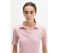 Poloshirt MARC O'POLO "mit TENCEL™ Modal", Damen, Gr. L, rosa (mild rose), Obermaterial: 50% Modal, 50% Baumwolle, unifarben, slim fit, normaler Saum, Shirts (27373567-L) mild rose