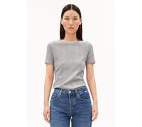 POINTELLE T-SHIRT | 100% Bio-Baumwolle - grau (M)