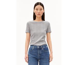 POINTELLE T-SHIRT | 100% Bio-Baumwolle - grau (M)