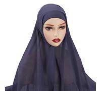 POIUIYQA Chic Hijab Für Damen, Türkisch Kopftuch Muslim, Frauen Konfektionskleidung Schal Kleider, Muslim Weicher Jersey Kopftücher, Burka, Easy Hijab Set, Muslimisch Abaya