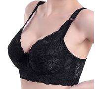 POIUIYQA Damen Vorderverschluss Super Push up BH Extrem Sexy BHS mit Bügel Gepolster Spitzen BH Rückenfrei