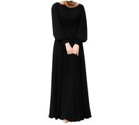 POIUIYQA Muslimische Kleider Damen Gebetskleidung Für Frauen Muslim Kaftan Abaya Damen Dubai Robe Mittlerer Osten Ethnisch Saudi Stil Araber Afghanische Robe Arabische Islamische Kleidung