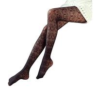 POIUIYQA Sexy G Letter Damen Strumpfhose Schwarz Netzstrumpfhose Spitze aushöhlen gemusterte Strumpfhosen Frauen Jk Pattern StrüMpfe Netzstrümpfe Mit Hoher Taille