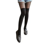 POIUIYQA Sexy G Letter Damen Strumpfhose Schwarz Netzstrumpfhose Spitze aushöhlen gemusterte Strumpfhosen Frauen Jk Pattern StrüMpfe Netzstrümpfe