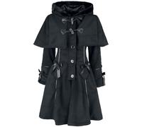 Poizen Industries Edelmina Coat Frauen Mantel schwarz XL 100% Polyester Gothic, Rockabilly, Rockwear