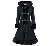 Poizen Industries - Minx Coat Fleece Mantel, schwarz, Grösse S