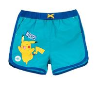 Pokemon Badehose Badeshort, Pikachu, schnell trocknend, UV Schutz, pflegeleicht, einfaches Anziehen, Schwimmen, Strand, Hallenbad, Jungen Bekleidung (DE/NL/SE/PL, Numerisch, 116, Regular, Türkis)