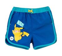 Pokemon Badehose Badeshort, Pikachu, schnell trocknend, UV Schutz, pflegeleicht, einfaches Anziehen, Schwimmen, Strand, Hallenbad, Jungen Bekleidung (DE/NL/SE/PL, Numerisch, 104, Regular, Blau 2)
