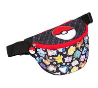 Pokémon Bauchtasche für Jungen, verstellbarer Riemen, leicht, lustig, Hüfttasche, Reisetasche für Kinder, Crossbody-Tasche mit verstellbarem Riemen, Bauchtasche für Kinder, Schwarz