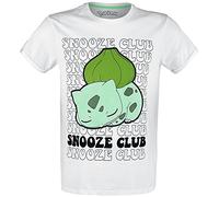 Pokémon Bisasam - Snooze Club Männer T-Shirt weiß L