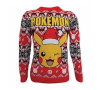 Pokemon Christmas Jumper Pikachu Logo Nue offiziell Unisex Rot Ugly Sweater XXL