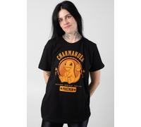 Pokémon - Collegiate Charmander - T-Shirt - Schwarz - M - 100% Baumwolle Schwarz M