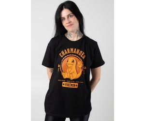 Pokémon - Collegiate Charmander - T-Shirt - Schwarz - XXL - 100% Baumwolle Schwarz XXL