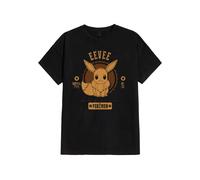 Pokémon - Collegiate Eevee - T-Shirt - Schwarz - S - 100% Baumwolle Schwarz S