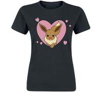 Pokémon Evoli - Herz T-Shirt schwarz in XL