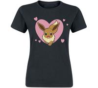 Pokémon Evoli - Herz T-Shirt schwarz in M