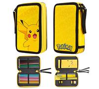 Pokemon Federmäppchen Jungen und Mädchen Mäppchen Gefüllt mit Schreibwaren Set Pikachu Geschenke für Kinder und Teenager (Pikachu)
