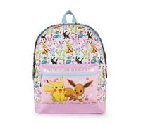 Pokemon Girls Pink Glitter School Backpack | Eevee Besties Design with Pikachu | Dream Bag for Endless Fun and School Days and Beyond | Spacious Compartments for Organized Storage