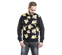 Pokemon Herren Pikachu All Over Sweater Sweatshirt, Schwarz, M