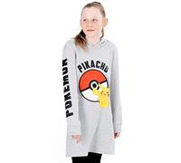 Pokemon Hoodie Kleid Mädchen Kinder Game Geschenke Pikachu Graue Jumper Pullover 7-8 Jahre