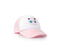 Pokémon Jigglypuff Rosa verstellbare Kappe mit gebogenem Schirm | Klassische Sommermütze mit Netzrücken | Freizeitkleidung Sonnenschutz | Schnappverschluss