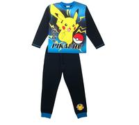Pokémon Jungen Schlafanzug mit Pikachu, Kinder 2-teiliges Set Pyjama, Nachtwäsche, Blau, Alter 5-12 Jahre, navy, 9-10 Years