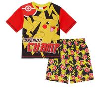 Pokemon Jungen Shortie Pyjama Set "Pikachu der Champ", mehrfarbig, 7-8 Jahre