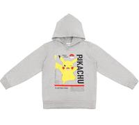 Pokemon Kapuenpullover Pullover Hoody Hoodi Junge Mädchen Design Pikachu (DE/NL/SE/PL, Numerisch, 140, Regular, Grau-Gelb)
