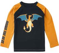 Pokémon Kids - Glurak - Bring The Heat Unisex Langarmshirt schwarz/orange 122/128