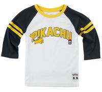 Pokémon Kids - Pikachu 025 Langarmshirt schwarz weiß in 158/164