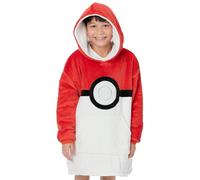 Pokemon Kids übergroße Decke Hoodie Pikachu oder Pokeball Sherpa Fleece Einheitsgröße