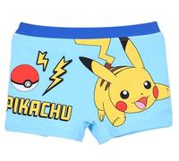Pokemon Kinder Badehose Jungen Pikachu Badepant Boxer Stil in Blau oder Hellblau elastisch pflegeleicht Handwäsche (DE/NL/SE/PL, Numerisch, 104, Regular, Hell-Blau)
