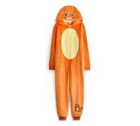 Pokémon Kinder Onesie | Charmander-Schlafanzug mit Kapuze und Charmander-Grafik in Orange | Taschenmonster-Pyjama für Kinder 11-12 Jahre, Unisex, Orange, Onesie