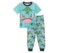 Pokémon Kinder- und Teenager-Schlafanzug Jungen, Mädchen, Kurzarm-T-Shirt mit langen Hosen Pjs, 7-8 Years