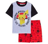 Pokemon Kurzer Pyjama für Kinder Mädchen Jungen Pikachu Shortie Pjs Set Sommer Nachtwäsche T-Shirt + Shorts