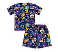 Pokémon Kurzes Pyjama-Set für Jungen - Blauer kurzer Schlafanzug für Kinder mit Allover-Print - weiche, atmungsaktive Nachtwäsche für Kinder von 5 bis 12 Jahren - offizieller Merchandise-Artikel, blau