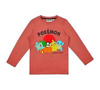 Pokemon Langarmshirt in verschiedenen Designs (DE/NL/SE/PL, Numerisch, 134, Regular, Hellrot)