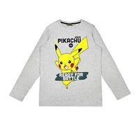 Pokemon Langarmshirt in verschiedenen Designs (DE/NL/SE/PL, Numerisch, 140, Regular, Grau 3)