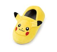Pokemon Mädchen Eevee Character Face Slip-On Loafer-Hausschuhe für Kinder mit 3D-Ohren | Taschenmonster-Hausschuhe mit Pelzfutter in Braun | Game-TV-Serie Indoor