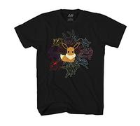 Pokémon Mono Eeveeloutions Eevee T-Shirt (Small, Adult Black)