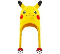 Pokemon Mütze Jungen 5-12 Jahre, Warme Beanie Kindermütze mit Spruch, Wintermütze für Jungs, Gemütlich Geschenkidee für Kinder (5-12 Jahre, Gelber Pikachu Pokeball)