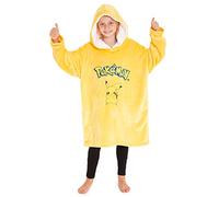 Pokemon Oversize Hoodie Jungen Decke mit Ärmeln und Kapuze, Pikachu Fleece Blanket Hoodie Pullover(Gelbes Pikachu)