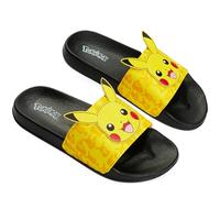 Pokemon Pantoletten Kinder Schlappen, Sandalen für Strand, Schwimmbad - Geschenke für Jungs (Gelb, 35-36 EU)
