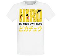 Pokémon Pikachu - Be Your Own Hero Männer T-Shirt weiß M