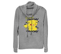 Pokemon Pikachu Cracks a Joke Damen-T-Shirt, kurzärmelig, Grau meliert, M